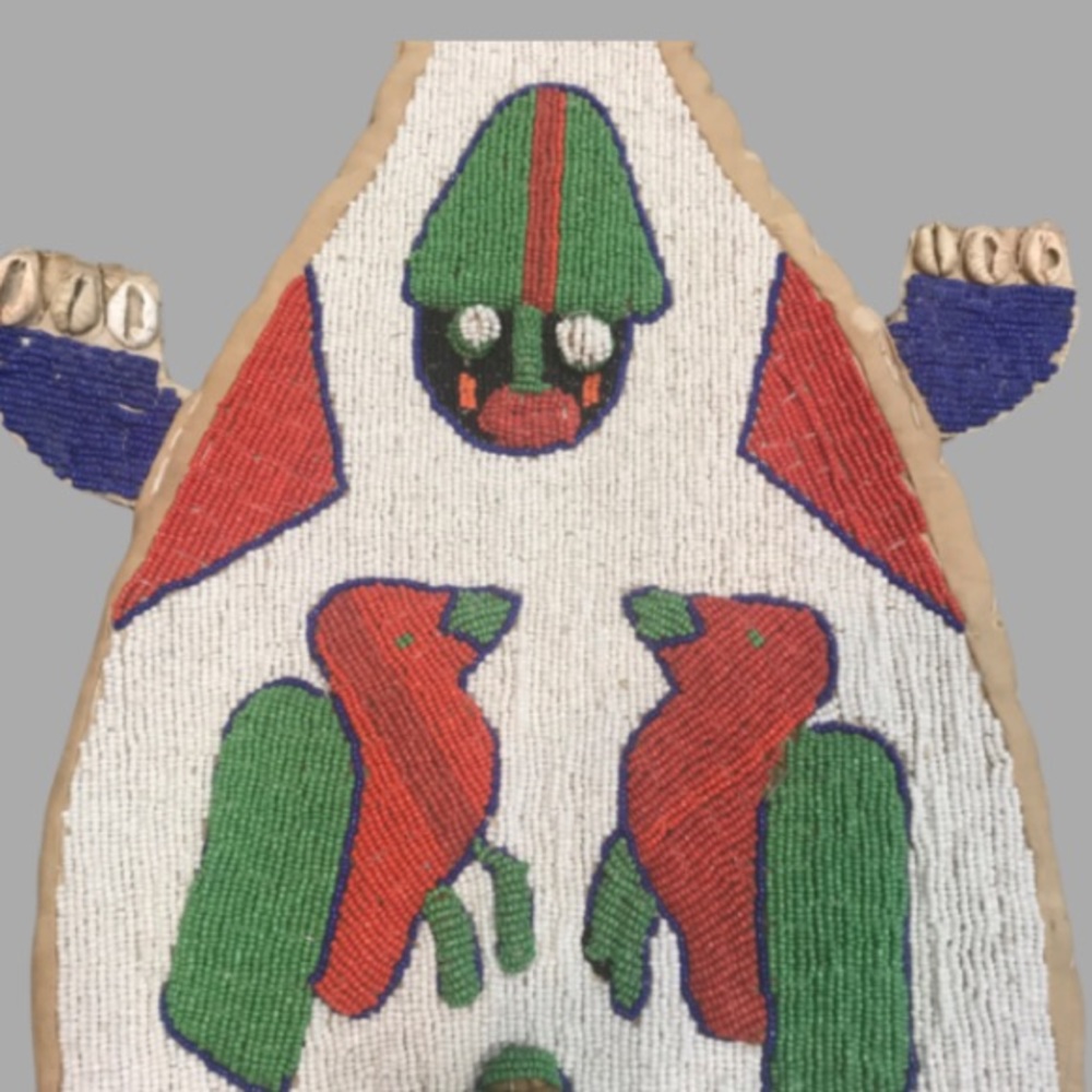 African Yoruba Belt Beaded Alligator Nigeria Handmade Sash - Picture 6 of 15